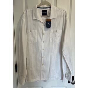 NWT Tommy Bahama White Button Down Viva Las Palmas Shirt White XL